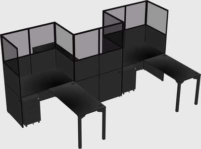 L-shape cubicles