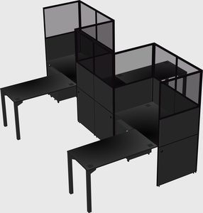 L-shape cubicles