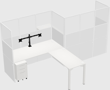 L-shape cubicles