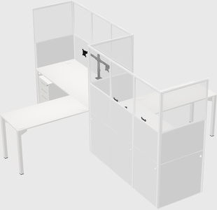 L-shape cubicles