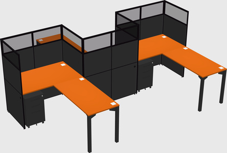 L-shape cubicles