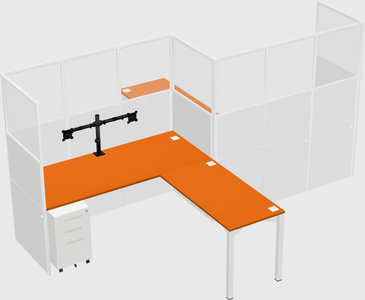 L-shape cubicles