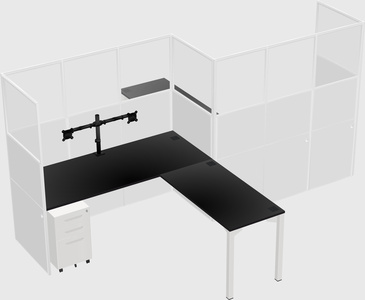 L-shape cubicles