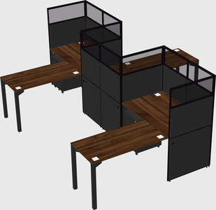 L-shape cubicles