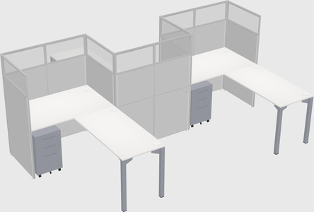 L-shape cubicles
