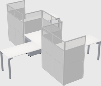 L-shape cubicles