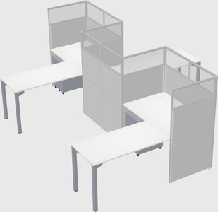 L-shape cubicles