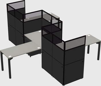L-shape cubicles
