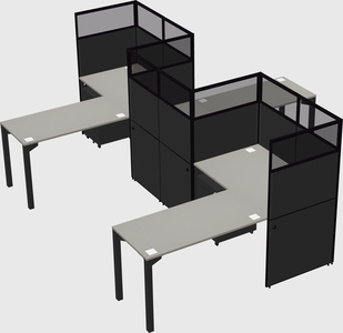 L-shape cubicles