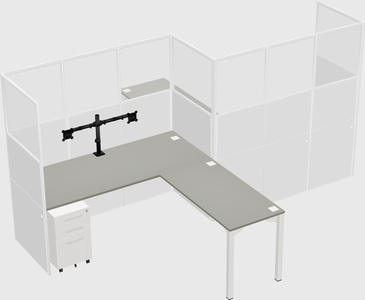 L-shape cubicles