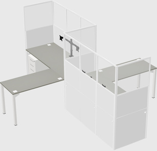 L-shape cubicles