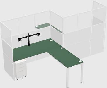 L-shape cubicles