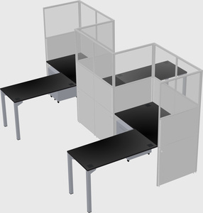 L-shape cubicles