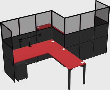 L-shape cubicles