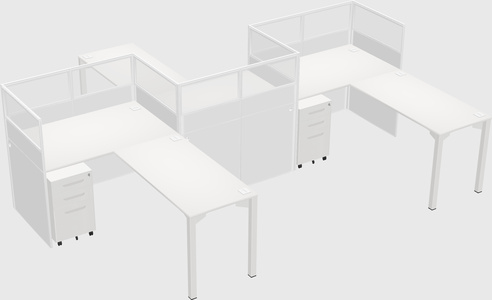 L-shape cubicles