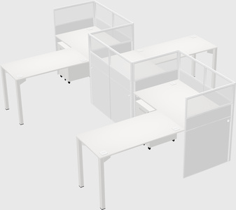 L-shape cubicles