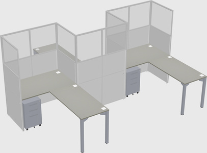 L-shape cubicles