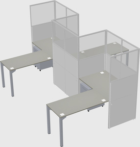 L-shape cubicles