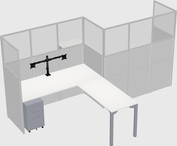 L-shape cubicles