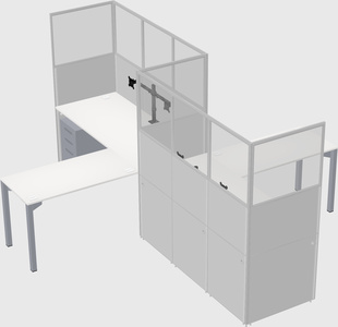 L-shape cubicles