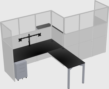 L-shape cubicles