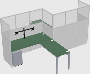 L-shape cubicles