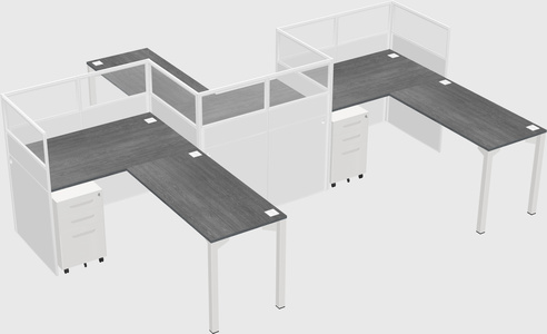 L-shape cubicles