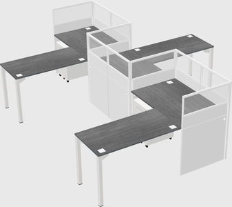 L-shape cubicles