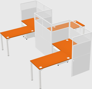 L-shape cubicles