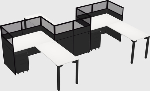 L-shape cubicles