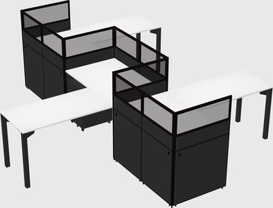 L-shape cubicles