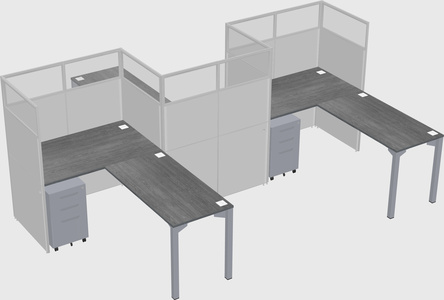 L-shape cubicles