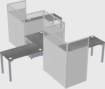 L-shape cubicles