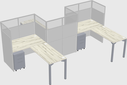 L-shape cubicles