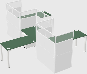 L-shape cubicles
