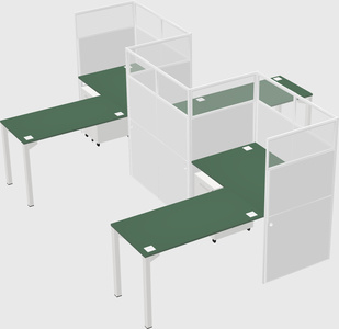 L-shape cubicles