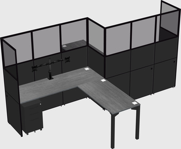 L-shape cubicles