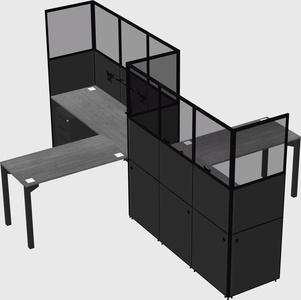 L-shape cubicles