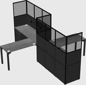 L-shape cubicles