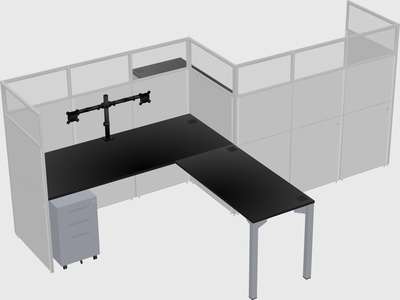 L-shape cubicles