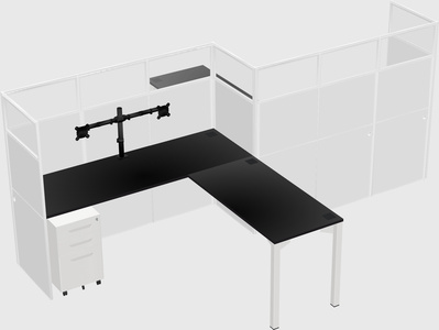 L-shape cubicles