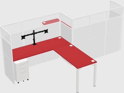 L-shape cubicles