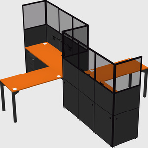 L-shape cubicles