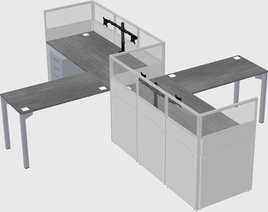 L-shape cubicles