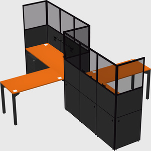 L-shape cubicles