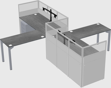 L-shape cubicles