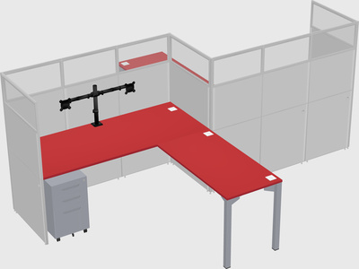 L-shape cubicles