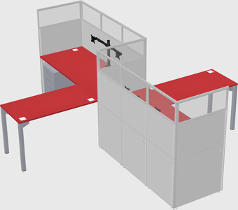 L-shape cubicles
