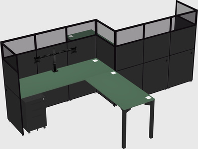 L-shape cubicles