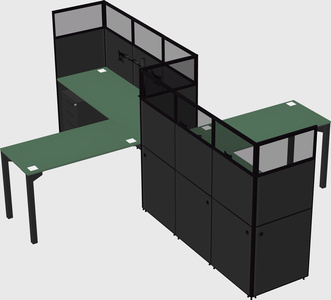 L-shape cubicles